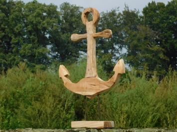 Handmade Anchor on Stand - 75 cm - Teakwood