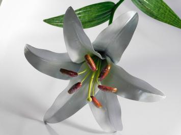Handmade Lily - White - Metal - Garden Stake - 125 cm