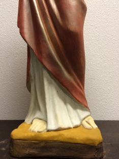 Jesus sacred heart statue, full of stone, original church statue in color.