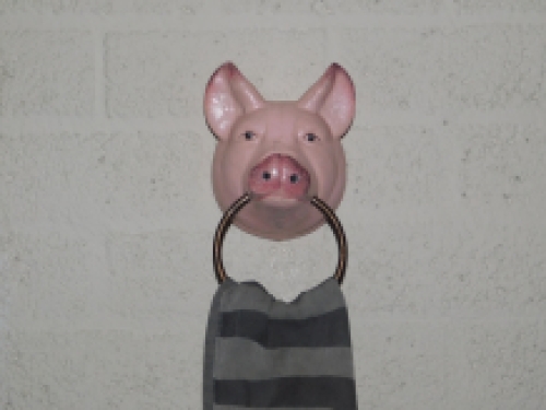 Handtuchring Schweinekopf - Gusseisen