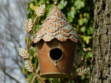 Hangend Vogelhuisje - 60 cm - Incl. haak - Koperlook