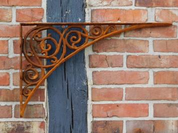 Large Cast Iron Angle Bracket – Rustic Roof and Canopy Support – Rust Finish