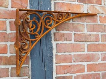 Large Cast Iron Angle Bracket – Rustic Roof and Canopy Support – Rust Finish