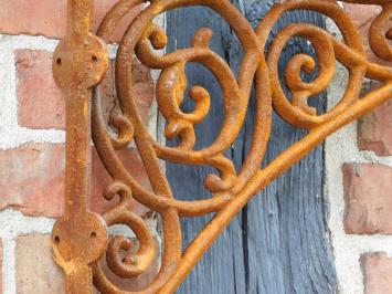 Large Cast Iron Angle Bracket – Rustic Roof and Canopy Support – Rust Finish