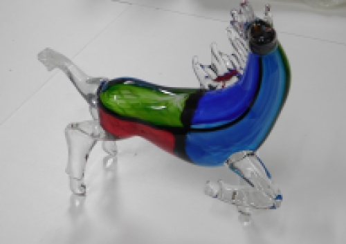 Glass blown Murano style horse, full of color, beautiful design. LAST!!