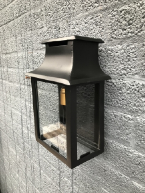 Beautiful wall lamp / outdoor lamp, made of aluminum, black, beautiful hotel lamp with a nostalgic look!