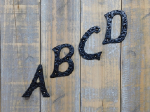 House numbers and letters - wrought iron - black