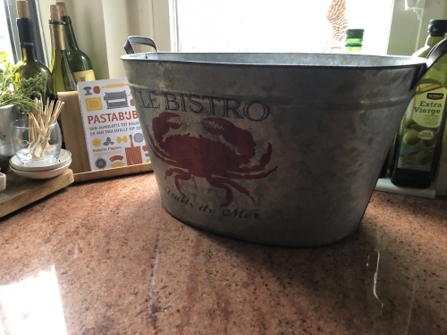 A very beautiful decorative zinc bowl with the text 