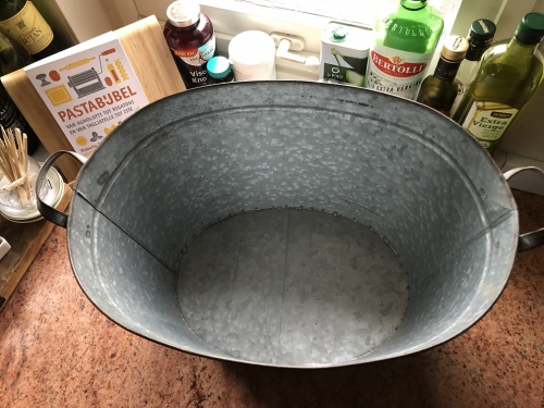 A very beautiful decorative zinc bowl with the text 