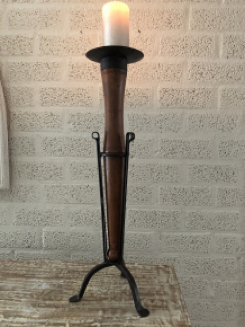 Beautiful standing metal-wooden castle torch, very beautiful!!