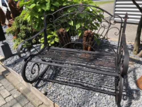 Antique swing bench, brown-rust swing bench for garden, beautiful.