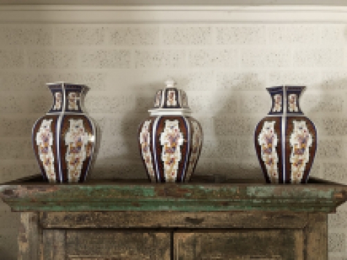 Unique porcelain vases set from Bing & Grondahl, the connoisseur knows!