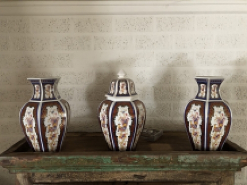 Unique porcelain vases set from Bing & Grondahl, the connoisseur knows!