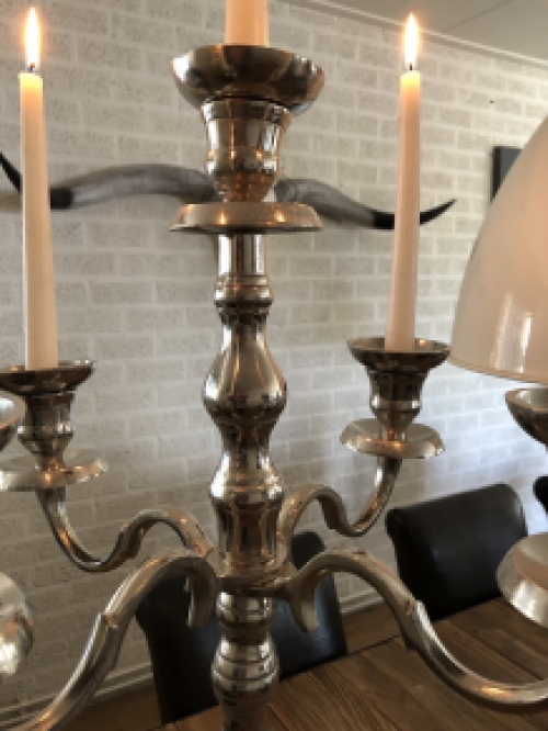 Very large nickel - raw candle candle holder, super beautiful design!!