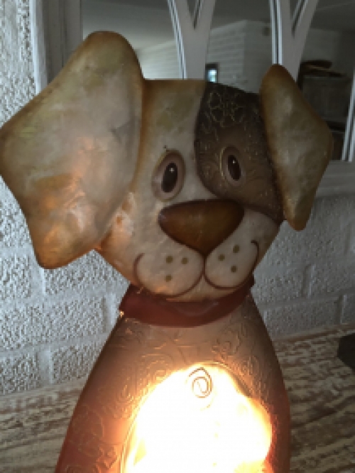 Honden lamp, decoratief, metaal, mooi!