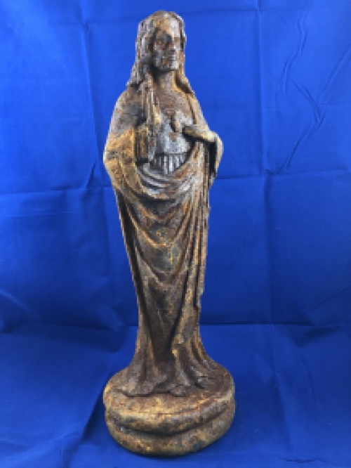 Jesus sacred heart statue, cast iron garden statue, beautifully designed heavy statue