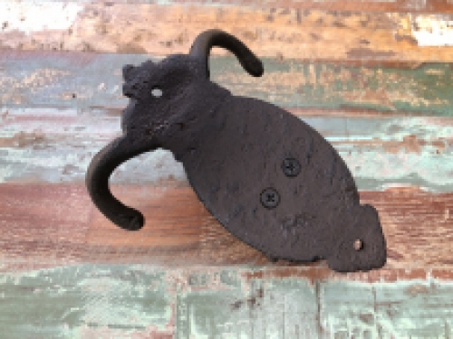 Horse head cast iron with 2 coat hooks, robust and beautiful!!