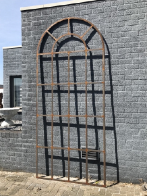 Large stable window, to be built in or as a wall decoration, an exclusive window frame