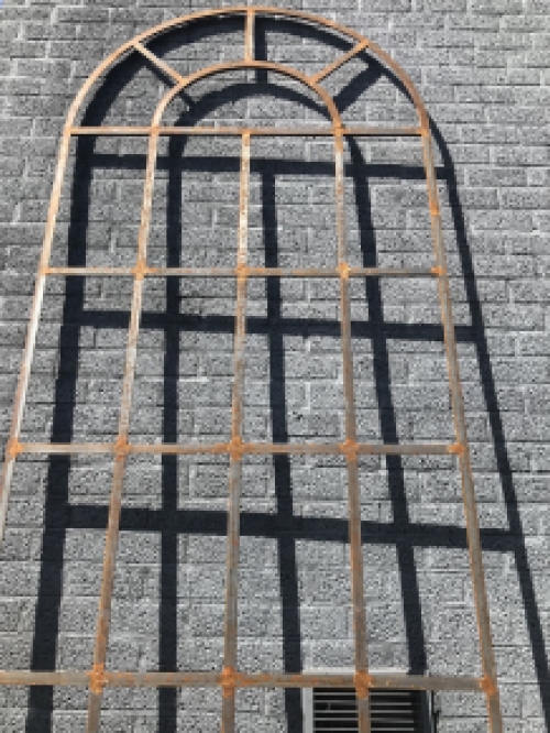 Large stable window, to be built in or as a wall decoration, an exclusive window frame