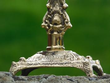 Jesus on the cross, brass INRI on base.