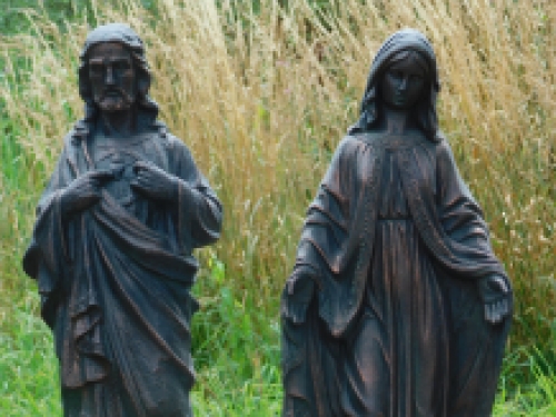 Jesus & Maria - Polystone - Satz von 2 Statuen