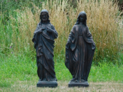 Jesus & Maria - Polystone - Satz von 2 Statuen