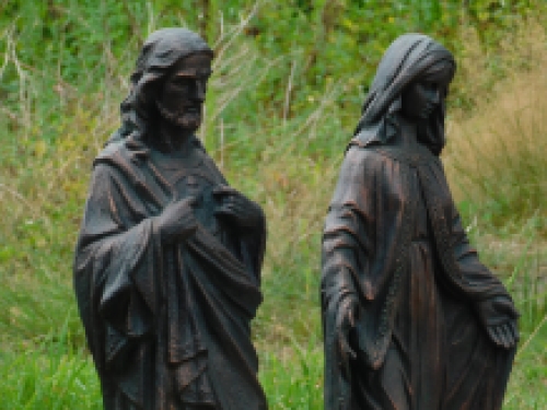 Jesus & Mary - polystone - set of 2 statues