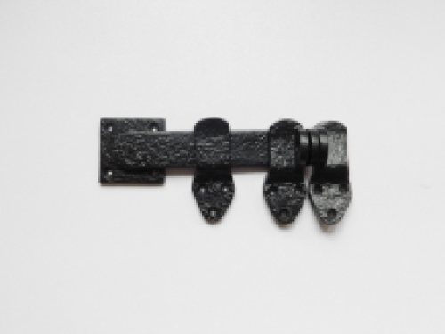 Gate bolt - antique iron, black powder coating