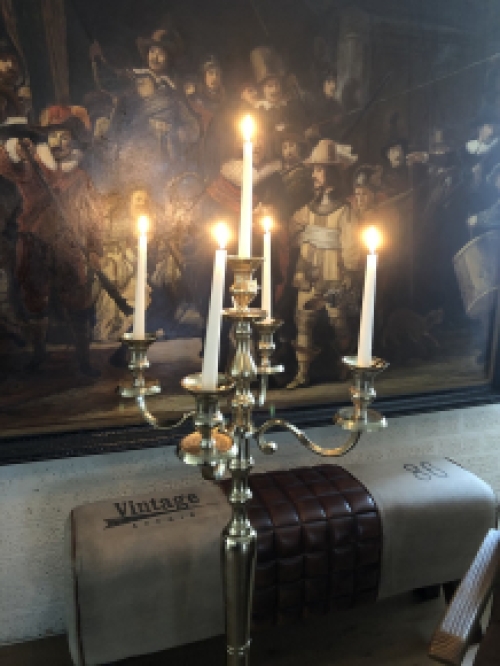 Large Floor Candelabra - 120 cm – Aluminum – Raw Gold