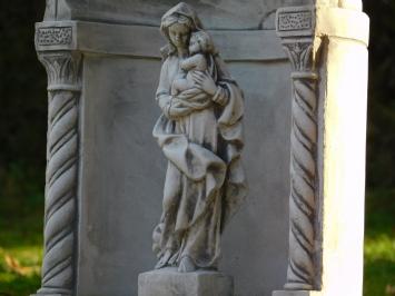 Classic Prayer Chapel with Mary and Child – 65 cm – Grey/White – Stone