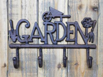 Coat rack GARDEN - 4-Hooks - Cast iron Brown