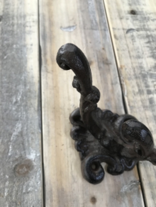 Coat rack, cast iron dark brown