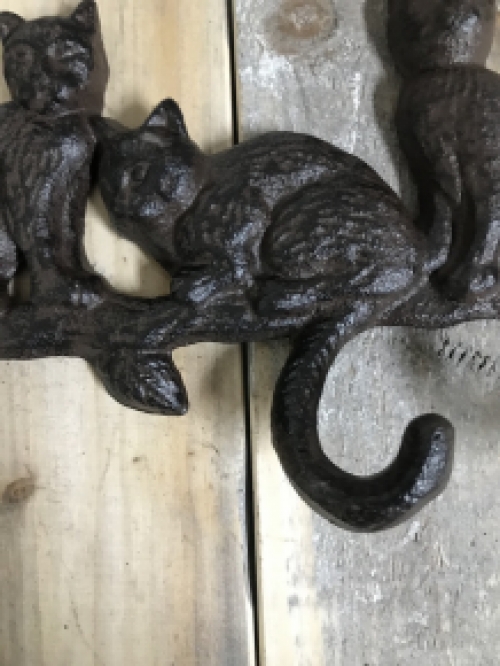 Cat coat rack, hooks for coats, cloakroom wardrobe, coat hooks