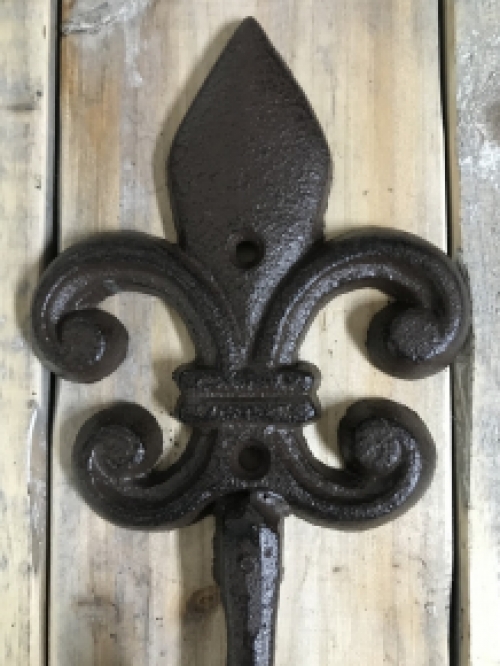 Coat stand - French Lily - Fleur de Lis - Cast iron - Brown