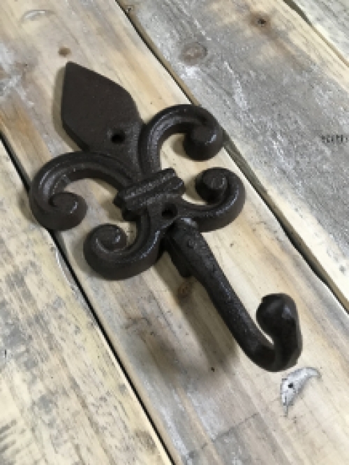 Coat stand - French Lily - Fleur de Lis - Cast iron - Brown