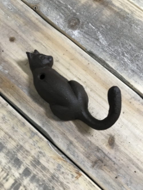 Cast Iron Cat Tail Shaped Wall Hook 