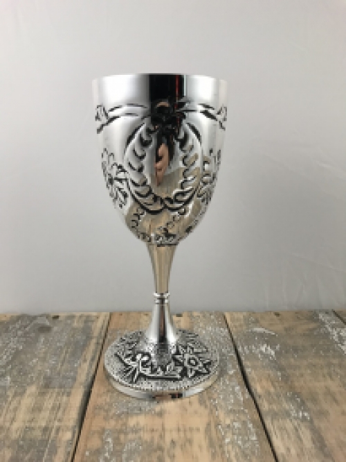 Nostalgic wine glass / decorative chalice, silver plated