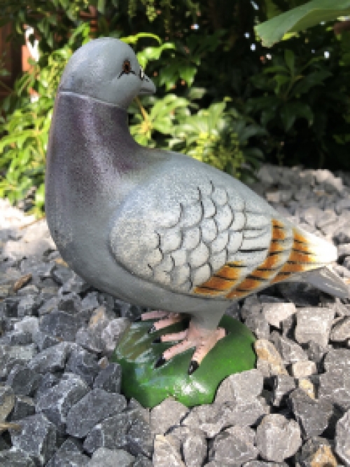 Schöne Statue, in Farbe, einer Taube, aus Gusseisen, schön