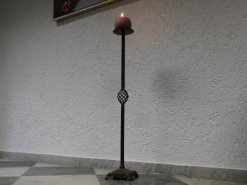 Classic candlestick 80cm - wrought iron - dark brown/rust - candle stand