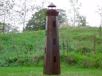 Klassischer Leuchtturm aus Metall XL – 130 cm – Rostoptik – Garten- und Innendekoration