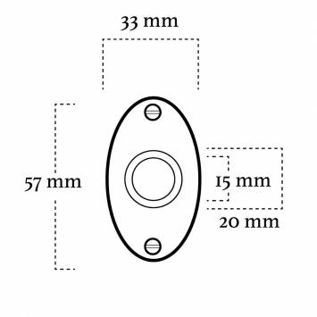 Türgriffrosette – Oval – Mattschwarz