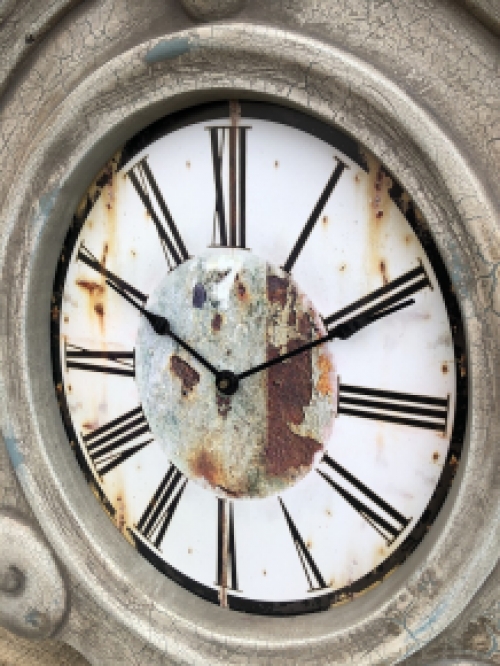 Prachtige fors uurwerk-klok-ossenoog vintage model. LAATSTE !!