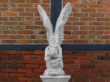 Kniender Engel auf Sockel - 170 cm - Massivstein