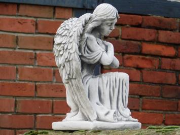 Statue Kneeling Angel - Stone - Detailed