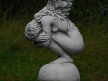 Knielende Engel op Sokkel - 167 cm - Steen