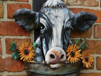 Wall decoration Cow - 50 cm - Metal - In Colour