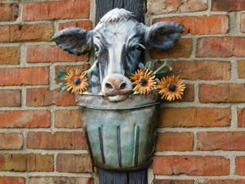 Wall decoration Cow - 50 cm - Metal - In Colour