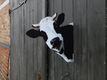 Cow Head Wall Decoration - Metal
