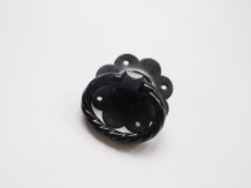 Torschloss mit Ringverschluss oval - 150mm - schwarz