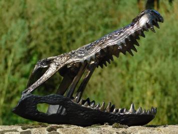 Sculpture crocodile head - Aluminium - Abstract